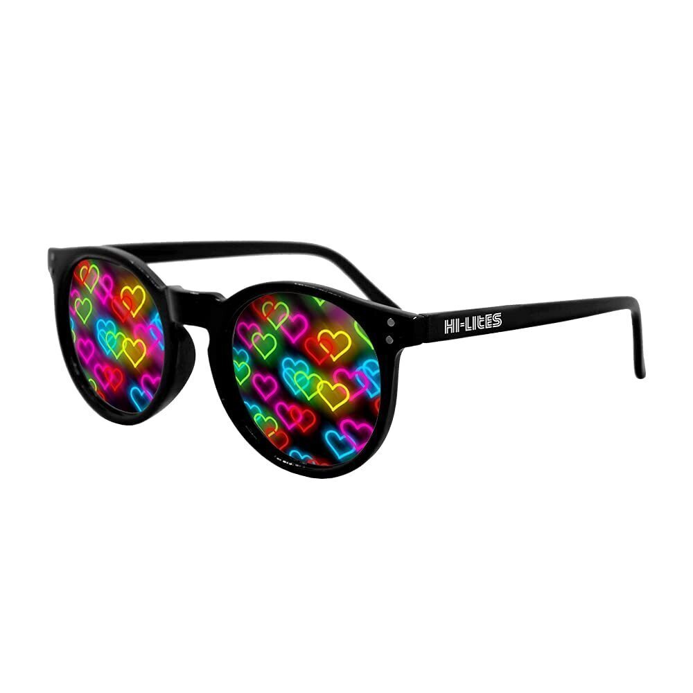 9693 Special Effect Glasses-HEART Effect Lenses Black - Designer Style